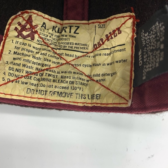 A. Kurtz OS Military Front Cotton Velcro Hat Cap - Picture 5 of 5